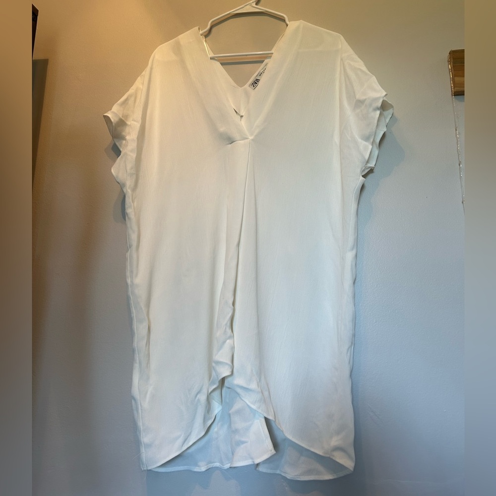 Zara White Blouse